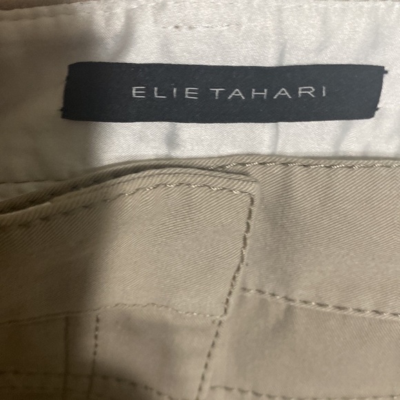 ELIE Tahari Flare Leg Cotton Blend Pants - Picture 6 of 8